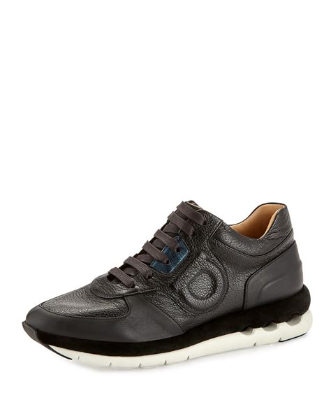 ferragamo shoes sneakers all black